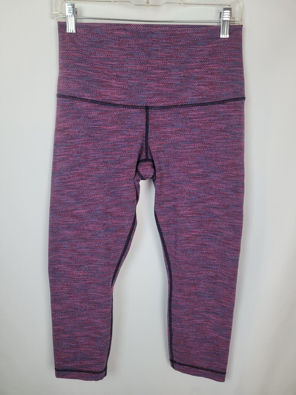 Lululemon Yoga Spacedye Crop Leggings Womens Leggings Pink Blue Womens Small
